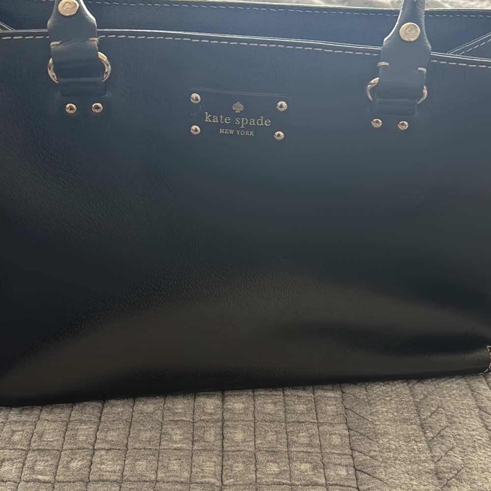 Kate Spade Black Leather Tote Bag